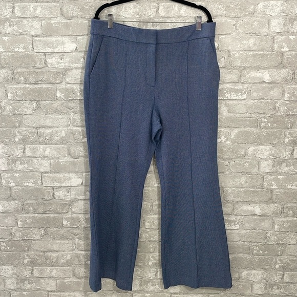 Loft Checked Blue Pants - Picture 1 of 5